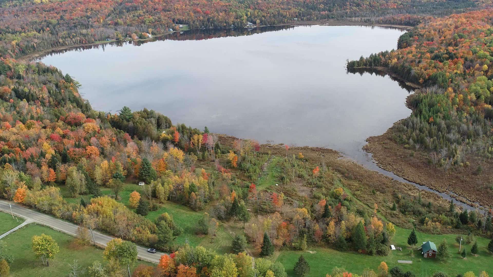 Aerial view of Vermont Northeast Kingdom